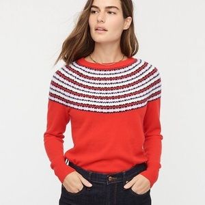 JCrew Fair Isle cashmere sweater.